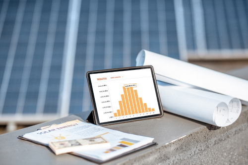 Monitor the solar panel's output